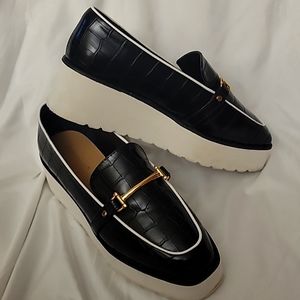 Black /white/loafer  gold bar (shoedazzle)